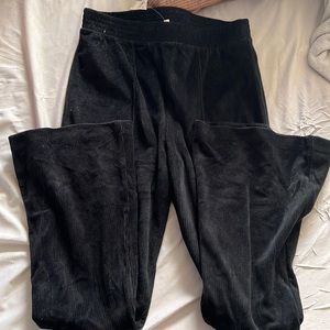 Black flare soft pants aerie